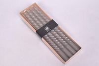 Kaars crown twist green 4x30cm.