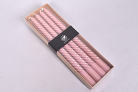 Kaars crown twist old pink 4x30cm.