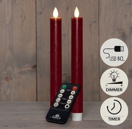 Kaars led oplaadbaar 10x7.5cm brdx