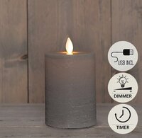 Kaars led oplaadbaar 12.5x7.5cm tpe