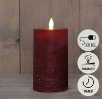 Kaars led oplaadbaar 15x7.5cm brdx