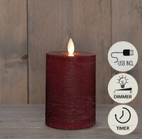 Kaars oplaadbaar 12.5x7.5cm brdx