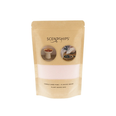 Kaars zandwax 250gr roze