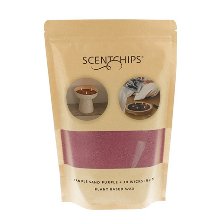 Kaars zandwax 500gr paars