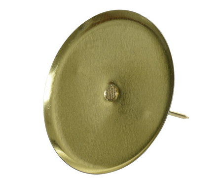 Kaarshouder ijzer d8cm l.goud 4st