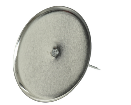 Kaarshouder ijzer d8cm zilver 4st