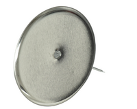 Kaarshouder ijzer d8cm zilver 4st