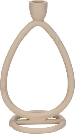 KANDELAAR 13X22CM WARM GREY