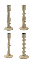 KANDELAAR 22CM MANGO HOUT 4ASS