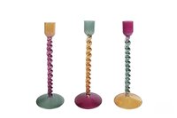 Kandelaar aya glas 9x9x22cm a3