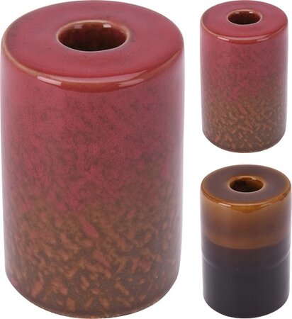 KANDELAAR CILINDER 8CM 2ASS per stuk