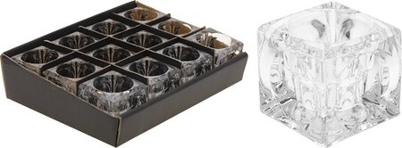 KANDELAAR GLAS 5CM per stuk