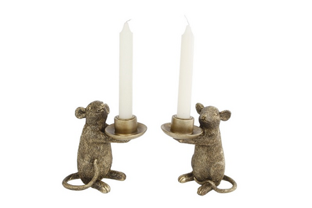 Kandelaar goud a2 poly l14b8h15cm