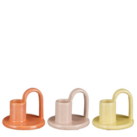 Kandelaar graca d9h7.5cm geel a3