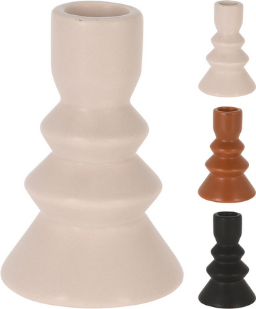 KANDELAAR H10,5CM 3ASS KLEUR