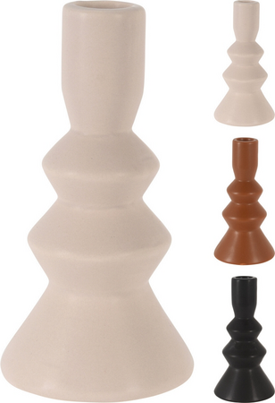 KANDELAAR H16,3CM 3ASS KLEUR