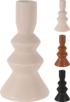 KANDELAAR H16,3CM 3ASS KLEUR