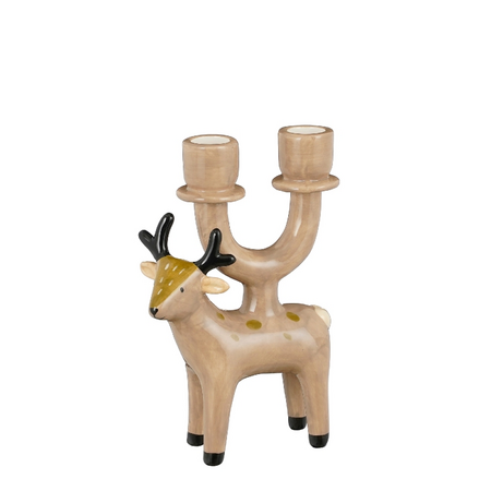 Kandelaar hert l13.5b5h19.5 taupe