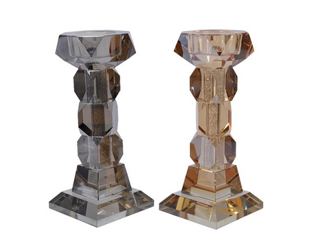 Kandelaar kristal l8b8h18.5cm a2 - afbeelding 1