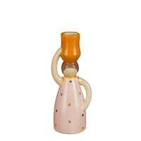 Kandelaar l8b7h20cm oker