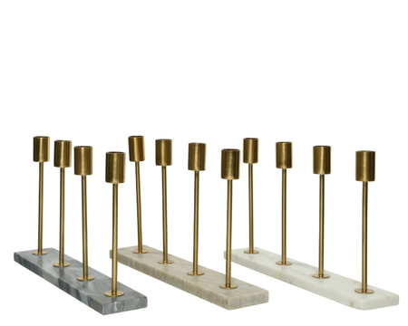 Kandelaar marmer l33b6.50h20cm a3 prijs per stuk