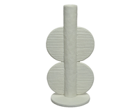 Kandelaar poly l9.4b11.2h22.2cm wit