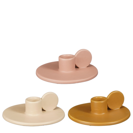 Kandelaar sig d13h4.50cm beige a3