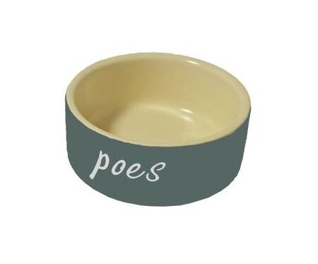 Katten eetbak steen grijs 12cm