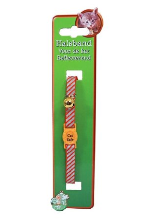 Kattenhalsband refl diagon oranje