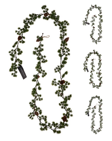 KERST DENNENSLINGER 180CM 3ASS