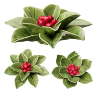 KERST GROENE BLADEREN 4CM per stuk