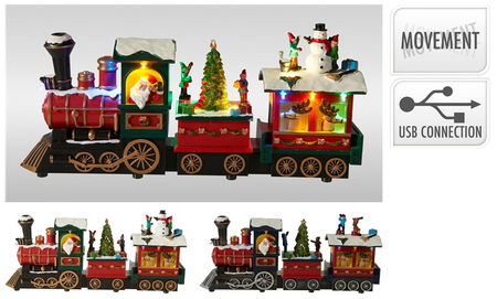 KERST TREIN LED 18CM 2ASS