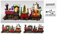 KERST TREIN LED 18CM 2ASS