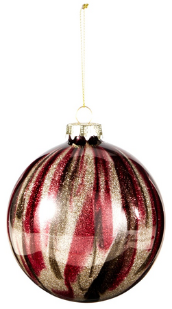 KERSTBAL 100MM BURGUNDY