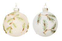 KERSTBAL 80MM 2ASS KLEUR