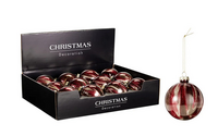 KERSTBAL 80MM BURGUNDY