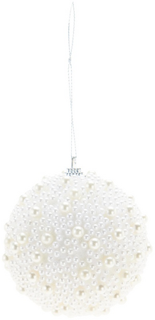 KERSTBAL 8CM MET PAREL FINISH