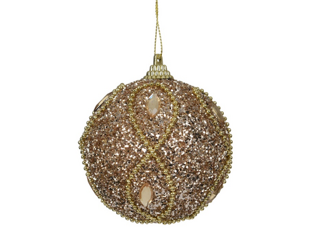 Kerstbal foam d8cm champagne