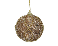 Kerstbal foam d8cm champagne