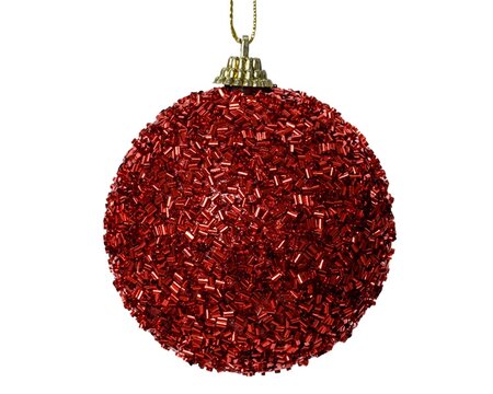 Kerstbal foam d8cm kerstrood