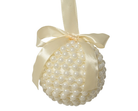 Kerstbal foam d8cm parel