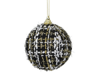 Kerstbal foam d8cm zwart