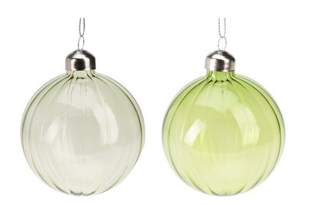 KERSTBAL GLAS 10CM 2ASS