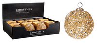 KERSTBAL GLAS 10CM GOUD