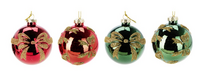 KERSTBAL GLAS 80MM STRIK 4ASS