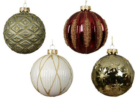 Kerstbal glas d10cm a4
