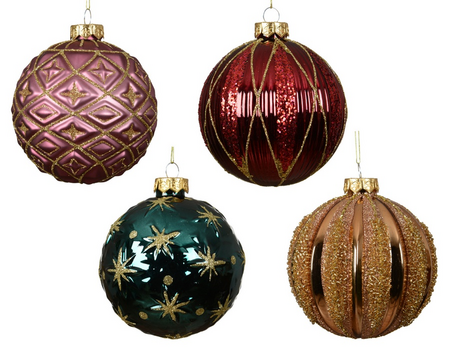 Kerstbal glas d10cm a4
