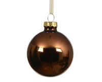 Kerstbal glas d10cm espresso