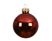 Kerstbal glas d10cm kerstrood
