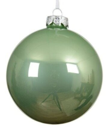 Kerstbal glas d10cm matcha green